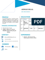 Ahmad Bilal's Resume Summary