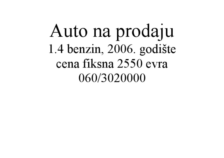 Auto Na Prodaju PDF