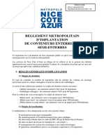 Règlement Métropolitain D Implantation de Conteneurs Enterrés Et Semi Enterrés - Original