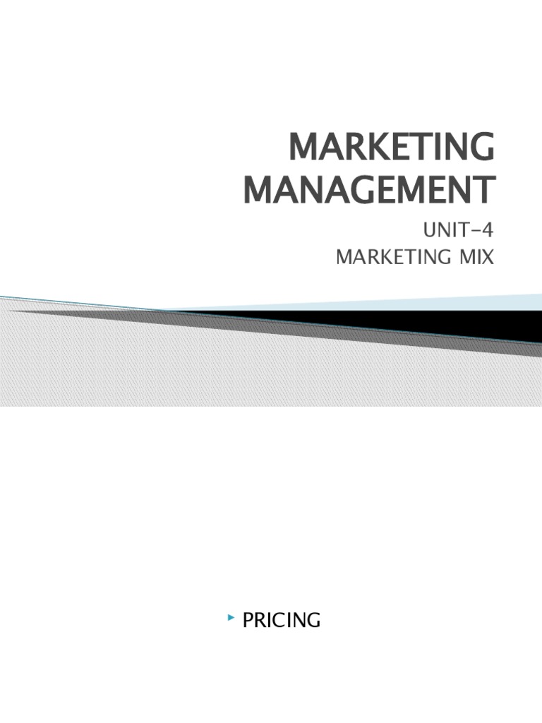 Pricing Strategies in Marketing Management | PDF | Pricing | Profit ...