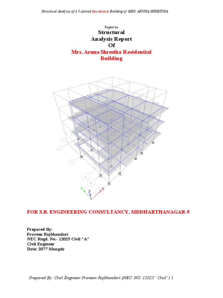Structural Analysis of 3.5-Story Home | PDF | Earthquakes | Structural Load