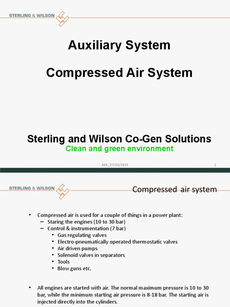 Compressed Air System Overview for Power Plants | PDF | Energy ...
