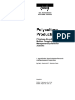 Polyculture Production: Principles, Benefits and Risks of Multiple Cropping Land Management Systems For Australia