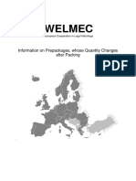 WELMEC Guide 6.11 Issue 2 Prepackages That Change Quantity