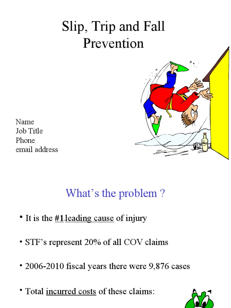 Slip, Trip and Fall Prevention Name Job Title Phone Email Address PDF Housekeeping Shoe