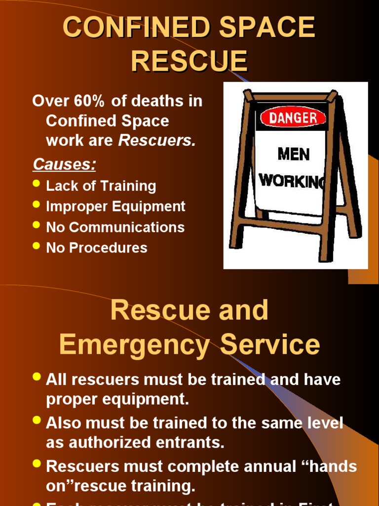 Confined Space Rescue Procedures Guide | PDF | Working Conditions ...