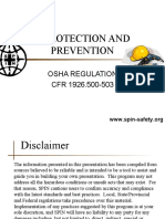 Fall Protection and Prevention: Osha Regulation CFR 1926.500-503