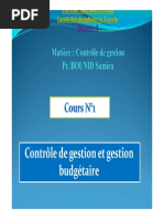 S6 cours n°1 Contrôle de gestion et gestion budgétaire