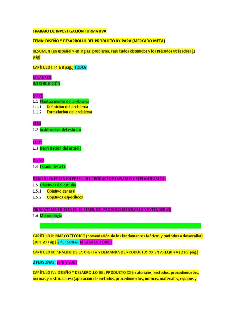 Formato - Tif Division de Trabajo | PDF