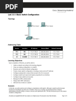 Lab 2.5.1: Basic Switch Configuration: Topology