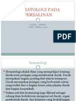 HEMATOLOGI PADA PERSALINAN