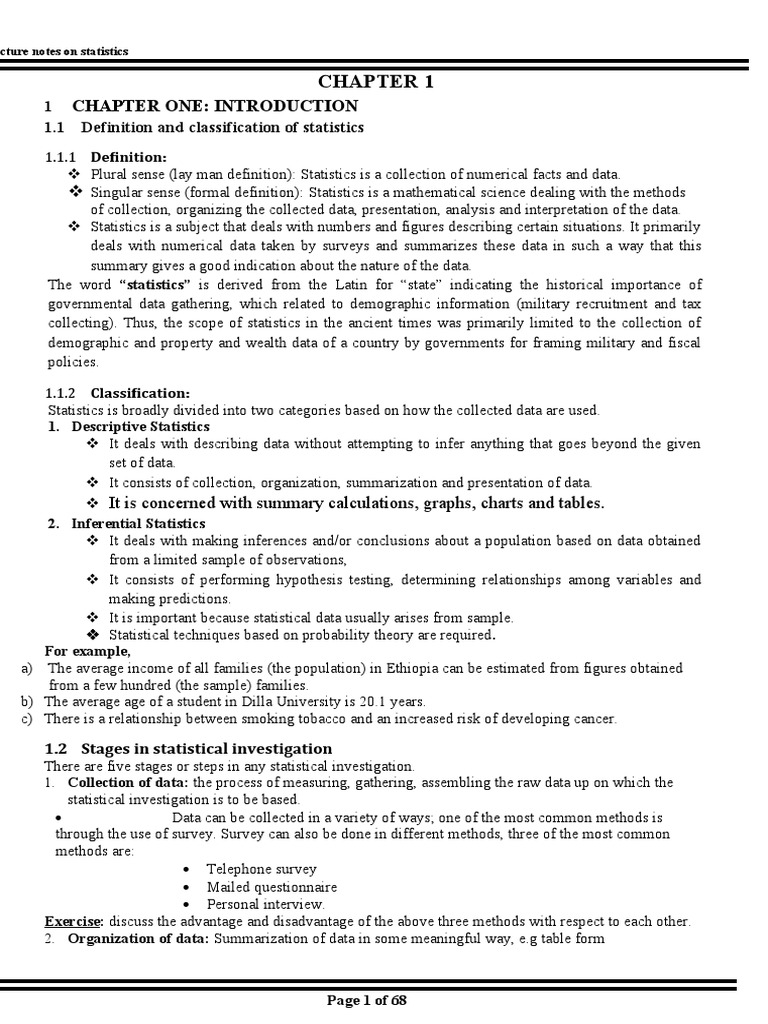Chapter One: Introduction: 1 1.1 Definition and Classification of ...