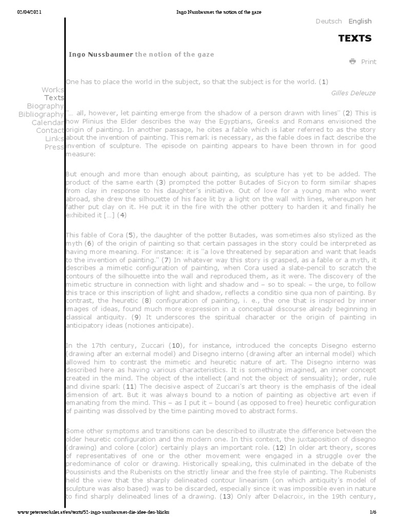 Art's Evolution: Gaze and Form | PDF | Perception | Senses