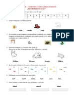 Test de Evaluare - Clasa Pregatitoare - Intra Baba Iarna-N Sat