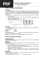 Partie I: Transport International:: Exercice 1