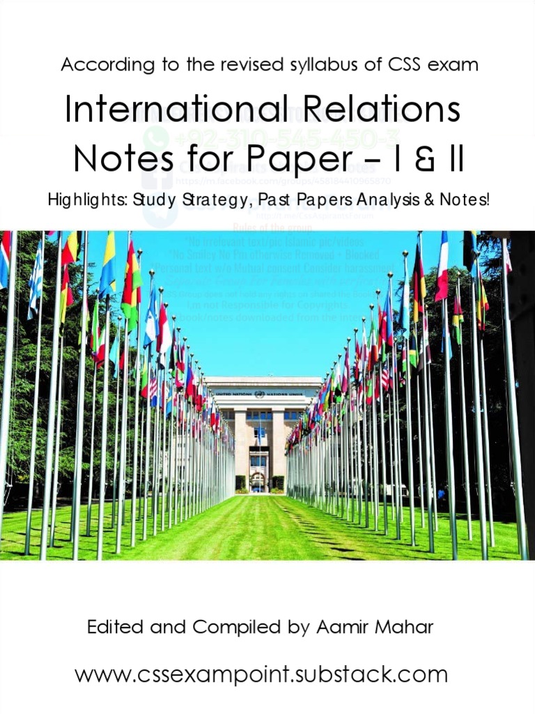 CSS International Relations Study Guide | PDF | Nuclear Proliferation ...