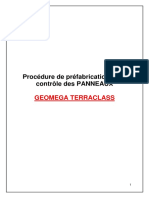 Procédure de prefabrication des PANNEAUX GEOMEGATERRACLASS