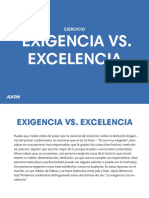 EXIGENCIA VS. EXCELENCIA