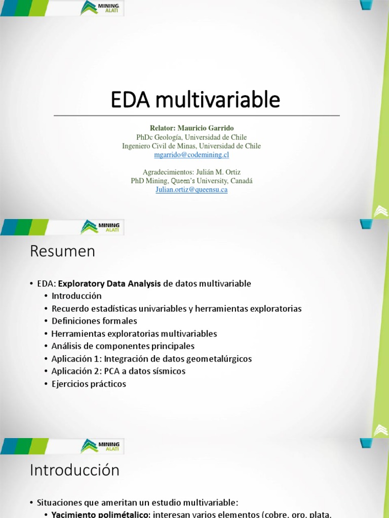 01 EDA Multivariable | PDF | Análisis de componentes principales ...