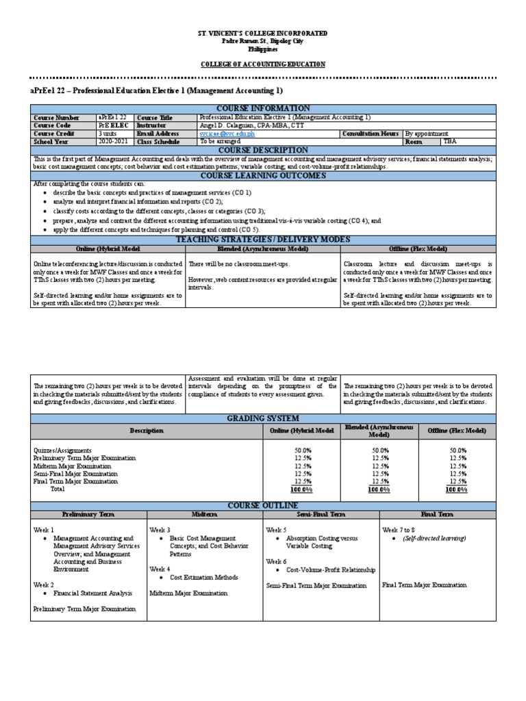 APrEe1+22+ +Course+Learning+Module+ +WE | PDF | Management Accounting ...