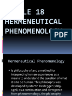 8.MODULE 18 HERMENEUTICAL PHENoMeNOLOGY