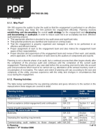 Planning Activity ISA Audit Manual Reference Preliminary Engagement Activities