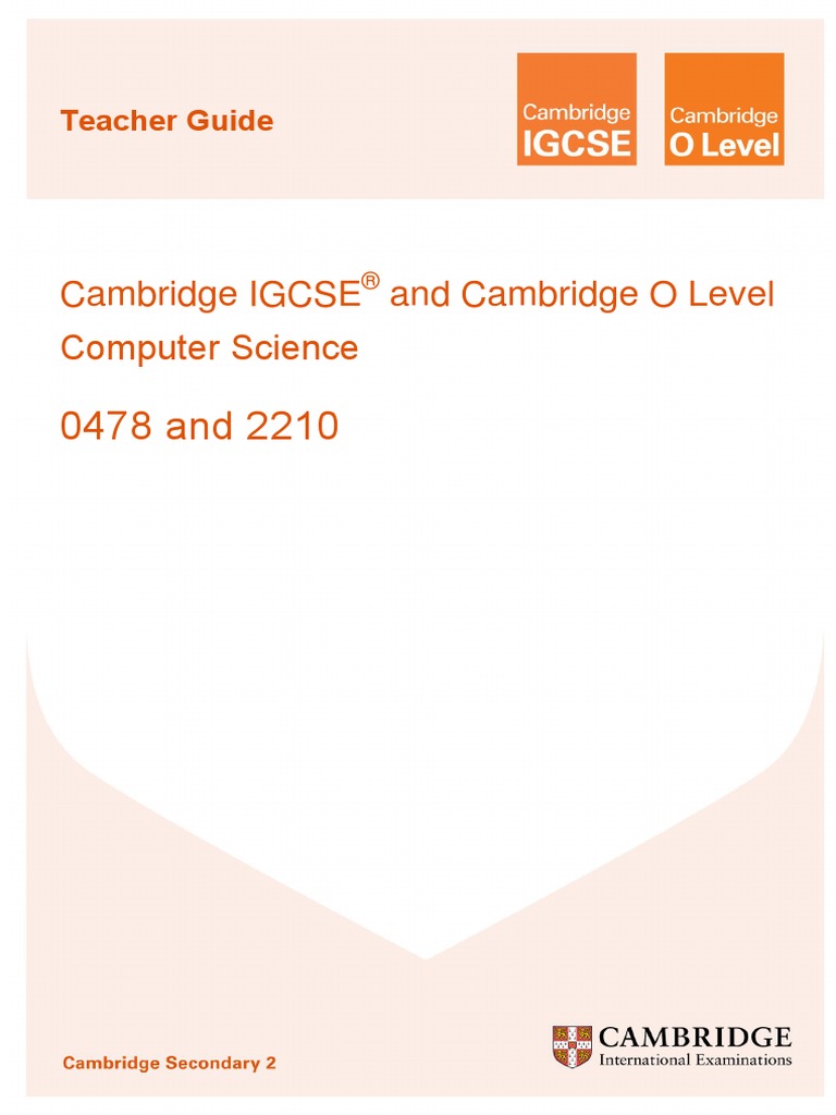 2210 0478 IGCSE OL Computer Science TG 090316 | PDF | Computer ...