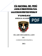 Silabo Desarrollado de Constitución Política PNP