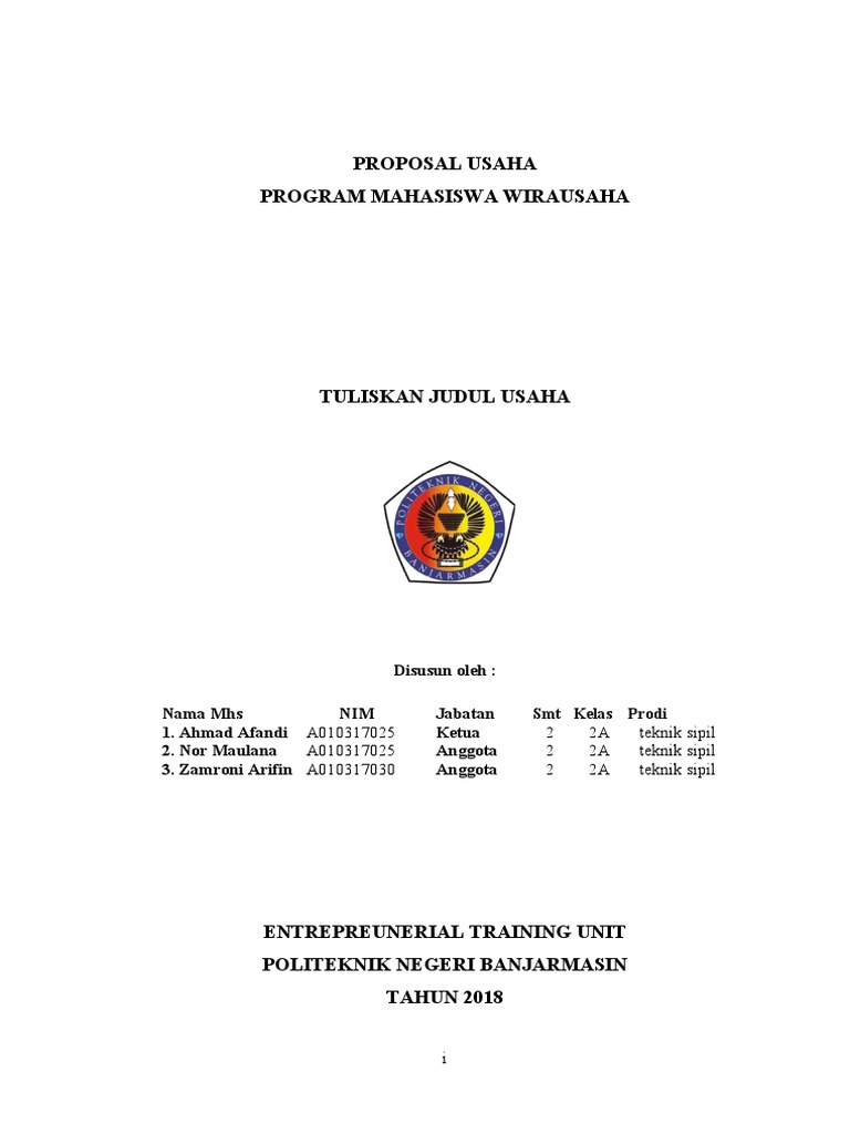 Proposal Usaha | PDF | Bisnis | Seni