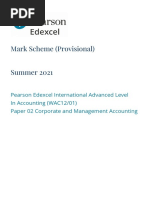 Mark Scheme (Provisional) Summer 2021