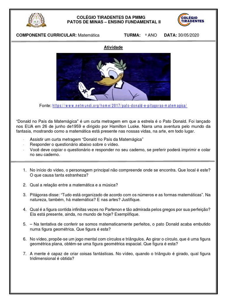 CURTA - Donald No País Da Matemágica-1 | PDF