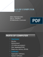 Fundamentals of Computer: Name: Kashmala Aqdas Roll no.:CB429019 BS Mathematics 1st Semester