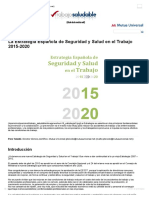 La Estrategia Española de Seguridad y Salud en El Trabajo 2015-2020