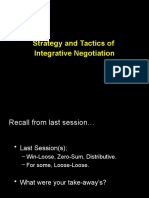Strategy and Tactics of Integrative Negotiation