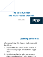 The sales function and multi-channel alignment