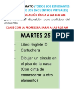 Requerimientos Martes 25 de Mayo