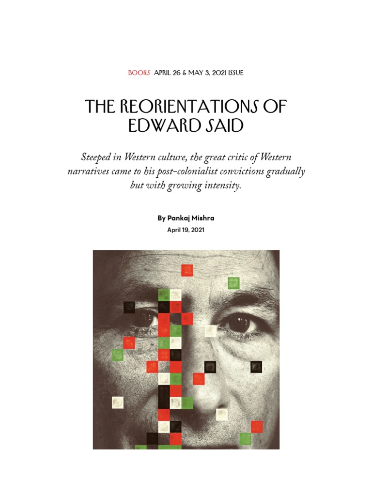 Biography of Edward Said: A Critique | PDF | Palestinian National ...