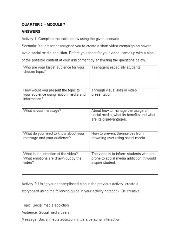 Quarter 2 - Module 7 Answers | PDF