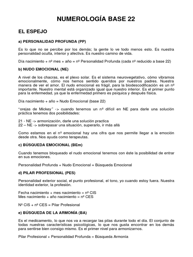 Numerología Base 22: Guía Completa | PDF | Sicología | La naturaleza humana
