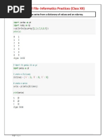 Class 12 Practical File Informatics Practices