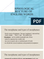 Morphological Structure of English Words