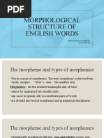 Morphological Structure of English Words