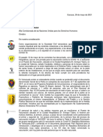 Carta a Alta Comisionada de Derechos Humanos