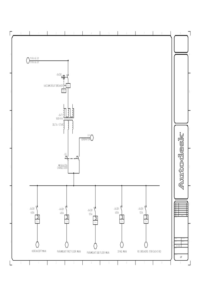 11kV Electrical CAD Drawing | PDF | Computer Aided Design | Power ...