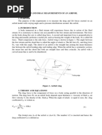 Lift and Drag Measurements of An Airfoil: C F UA F (Re)