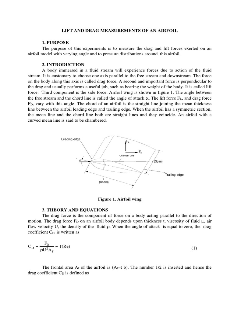 Airfoil Lift and Drag Analysis | PDF | Lift (Force) | Airfoil