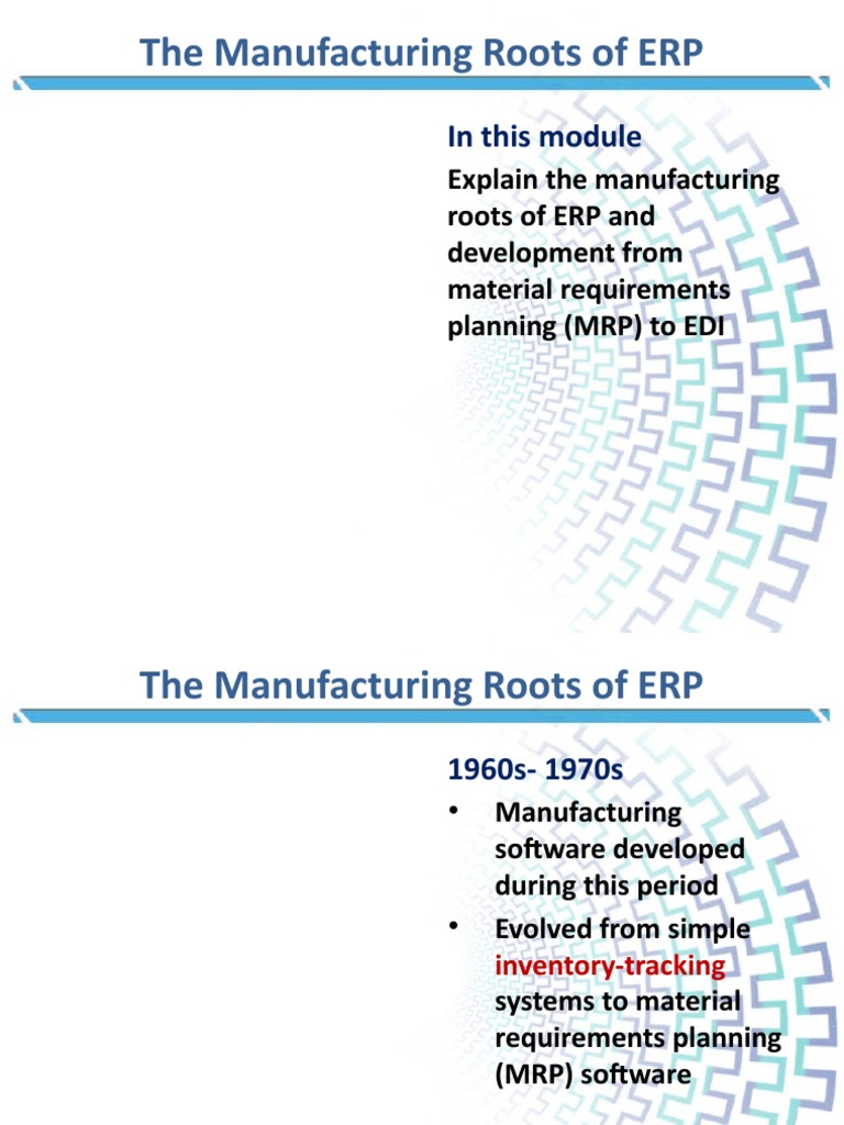 39 - The Manufacturing Roots of ERP | PDF