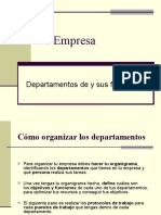 Departamentos de La Empresa