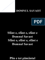 Sfant e Domnul Savaot