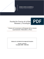 Informe - Electromagnetismo - Conductores, Aislantes y Cargas Inducidas